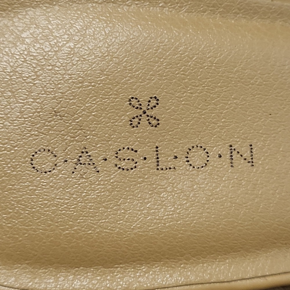 Caslon Tan Leather Strappy Wedge Sandals Square Toe Beige Comfort Womens Size 7 - Picture 7 of 10